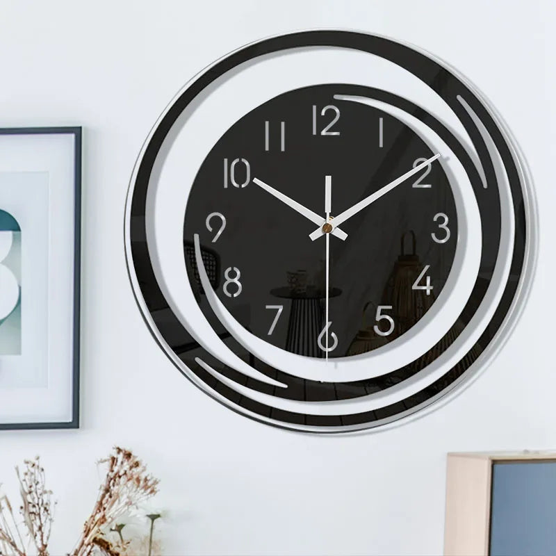 QuietTick - Reloj de pared acrílico minimalista para un interior tranquilo y elegante