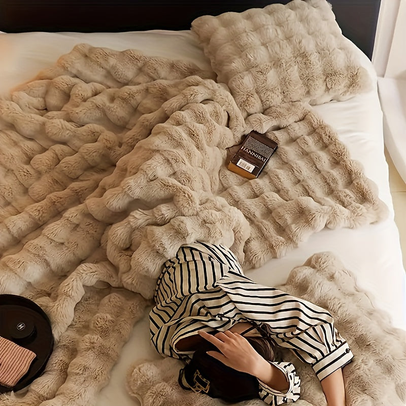 Manta de Forro Polar | Hipoalergénica y resistente a desgarros - Cálida y suave para sofá, cama u oficina