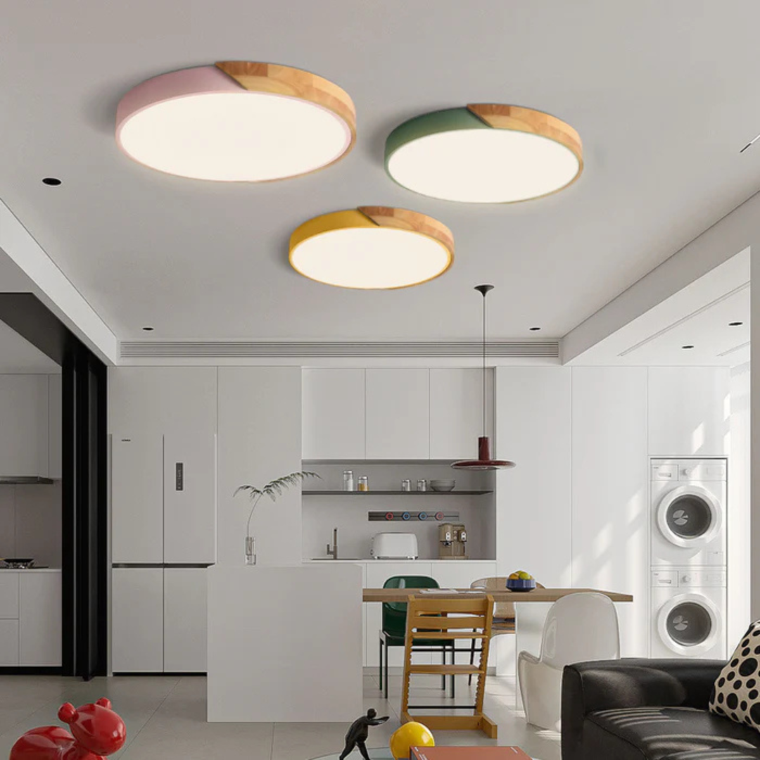Avela | Lámpara de techo LED redonda de madera