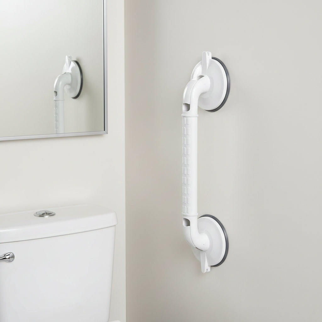 Mango de Seguridad de Baño con Succión Ajustable – Sin Taladrar