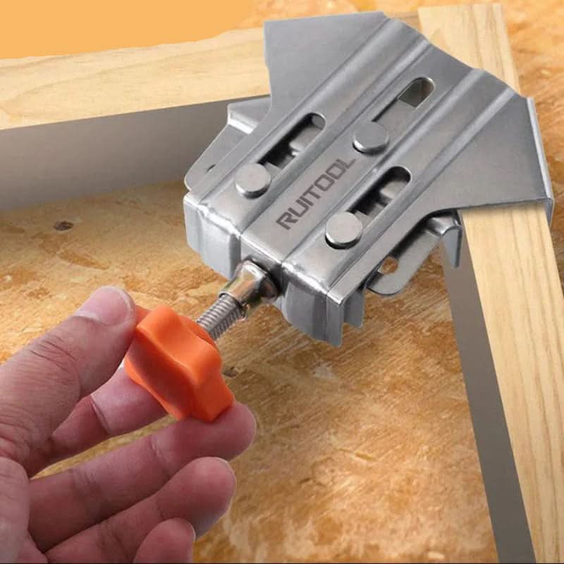 Abrazadera de ángulo de 90° para juntas de madera precisas