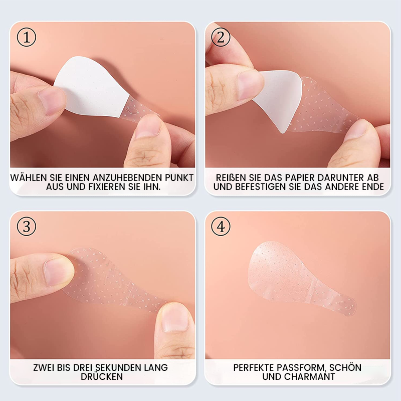 Parches Facelift Invisibles | Paquete de 120 unidades | Tecnología de adhesión ultra delgada de 0,02 mm | Impermeable y Hipoalergénico | Elevación mecánica en forma de V | Transparente