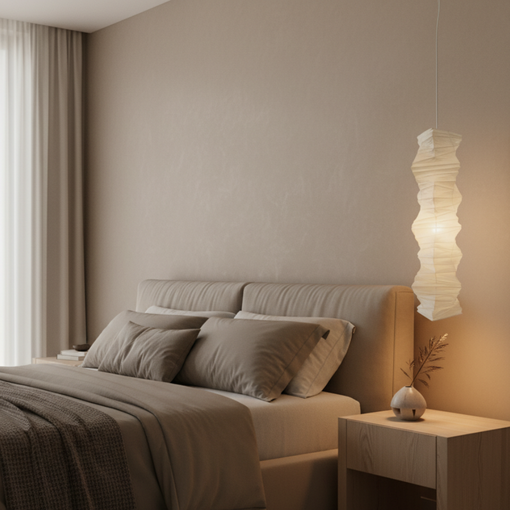Lámpara Colgante Akari 33N - Diseño Vertical Elegante para Interiores Modernos