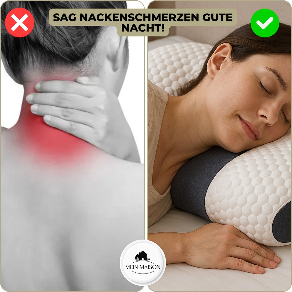 Almohada ortopédica para el cuello OrthoRest | Contorno ergonómico | Espuma viscoelástica | Transpirable