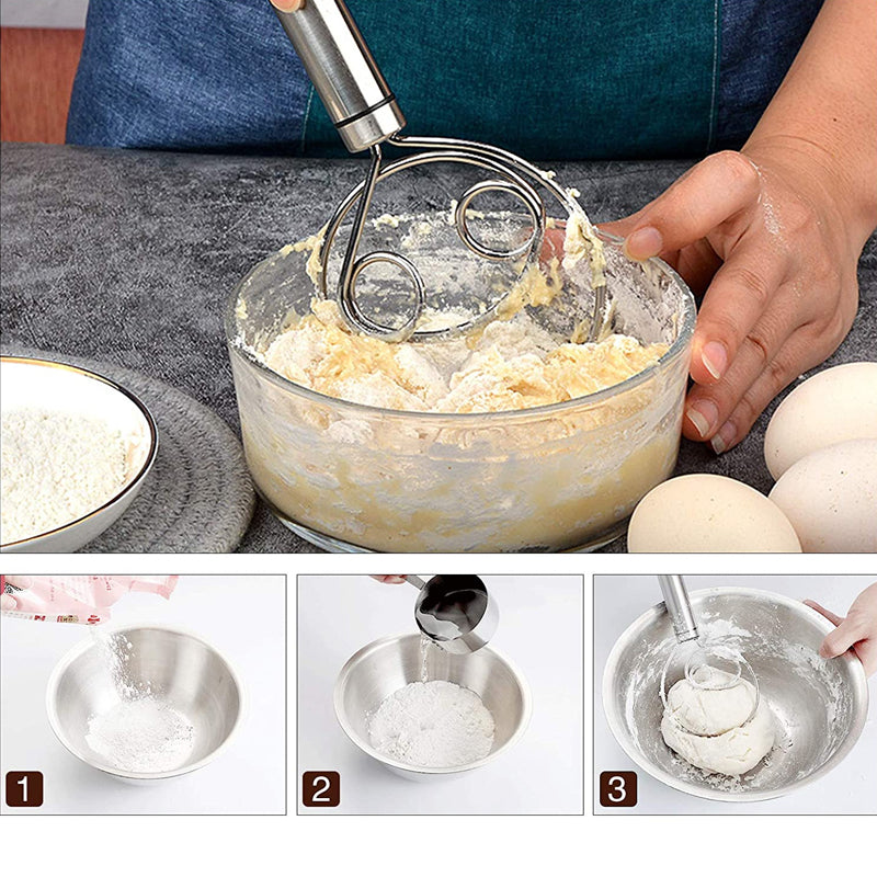 Batidor de Masa Mágico de Acero Inoxidable