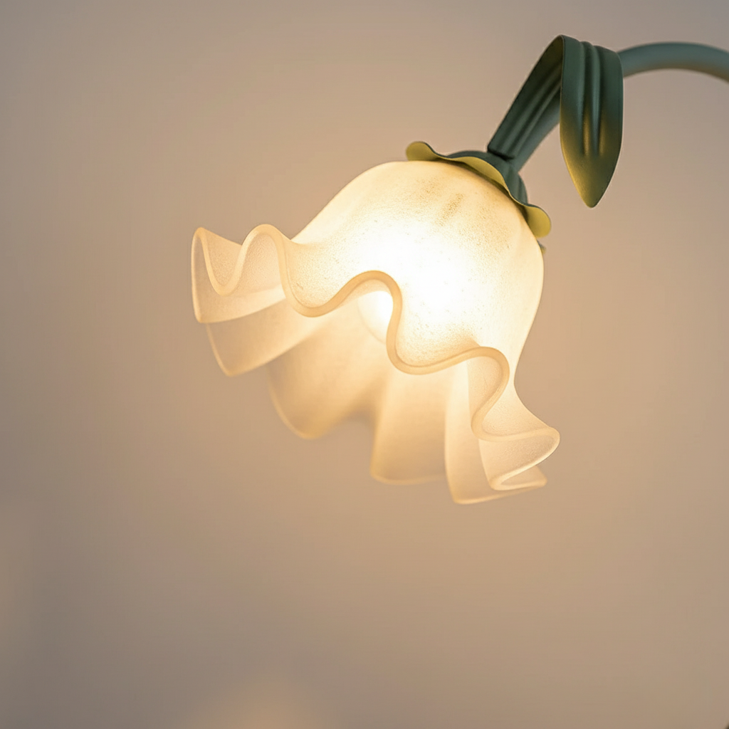 CallaBloom | Lámpara de Pie Moderna Verde Mate Elegante para Sala de Estar