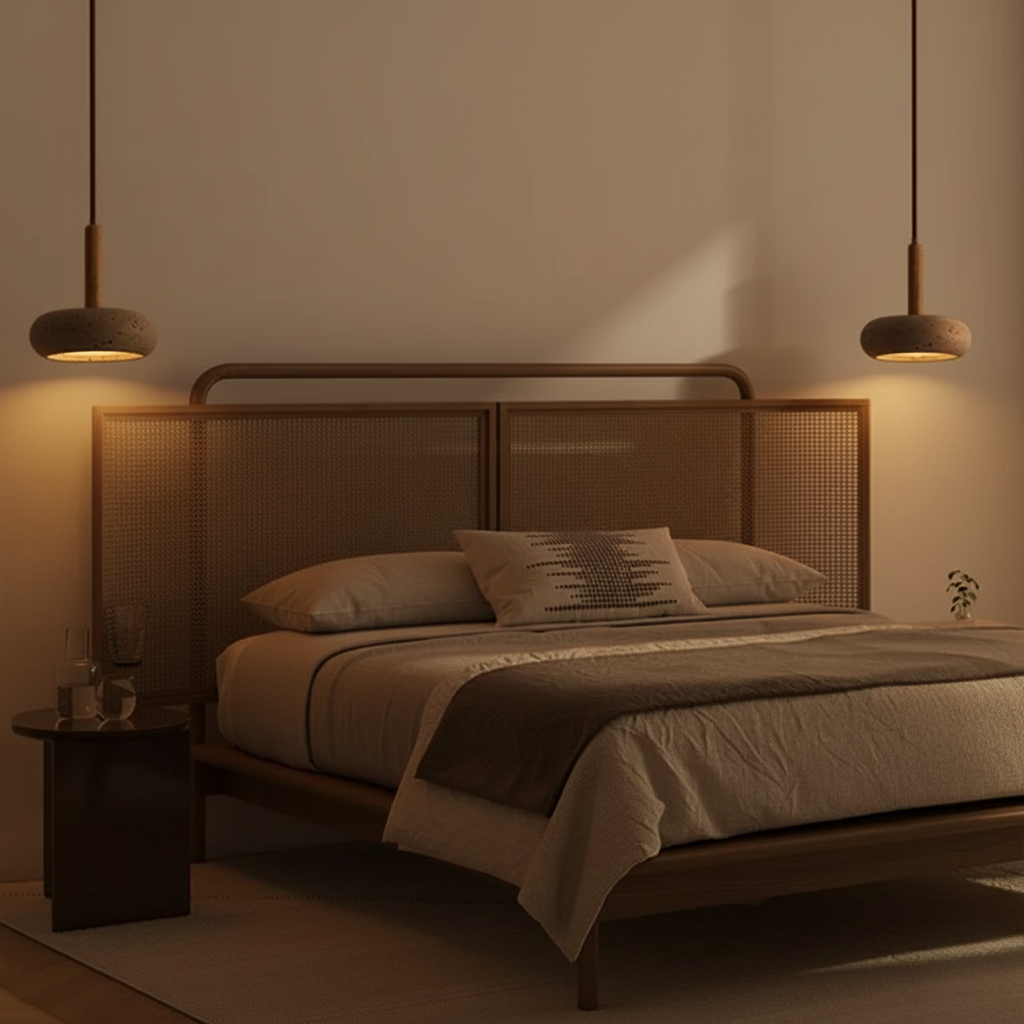 Luz Colgante Halo de Piedra - Iluminación de Cocina Ajustable con Diseño Etéreo