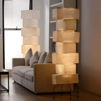 ZenithLight - Lámpara de Pie Moderna Minimalista de Papel de Arroz para Sala de Estar