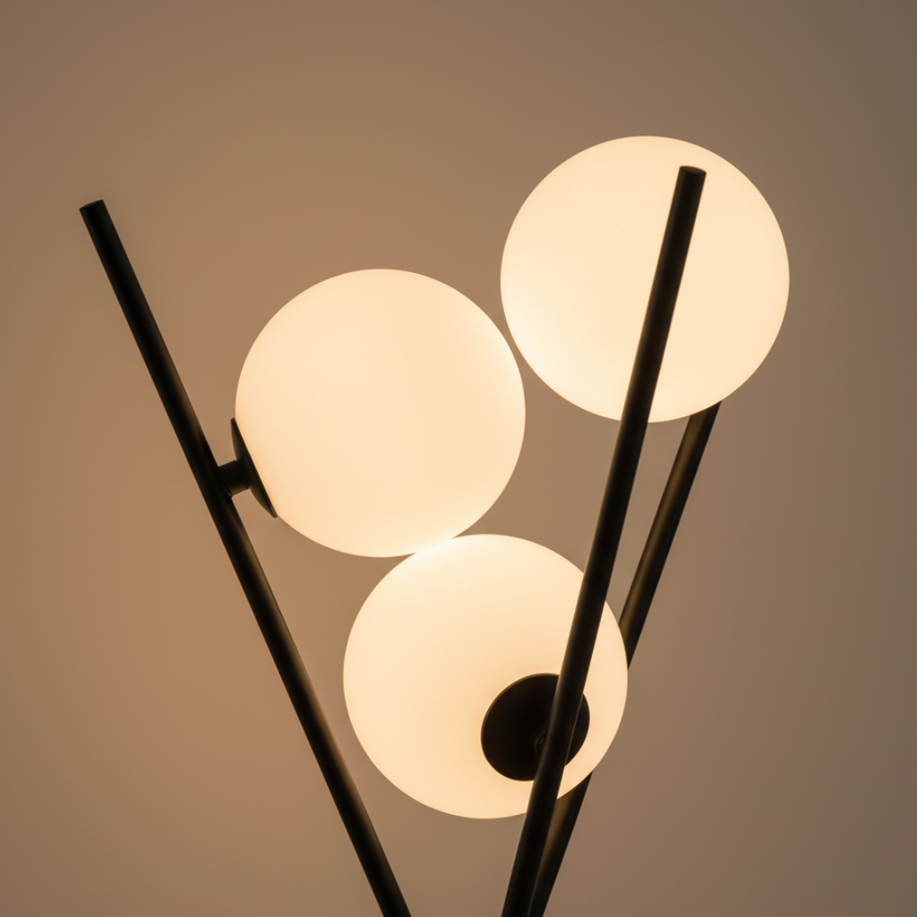 Linea Orbital | Lámpara de Mesa y Suelo LED Regulable con Diseño de Luna