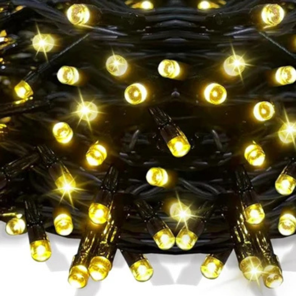 Luces de Cadena Solares para Exteriores - LED Blanco Cálido Resistente a la Intemperie para Decoración Exterior