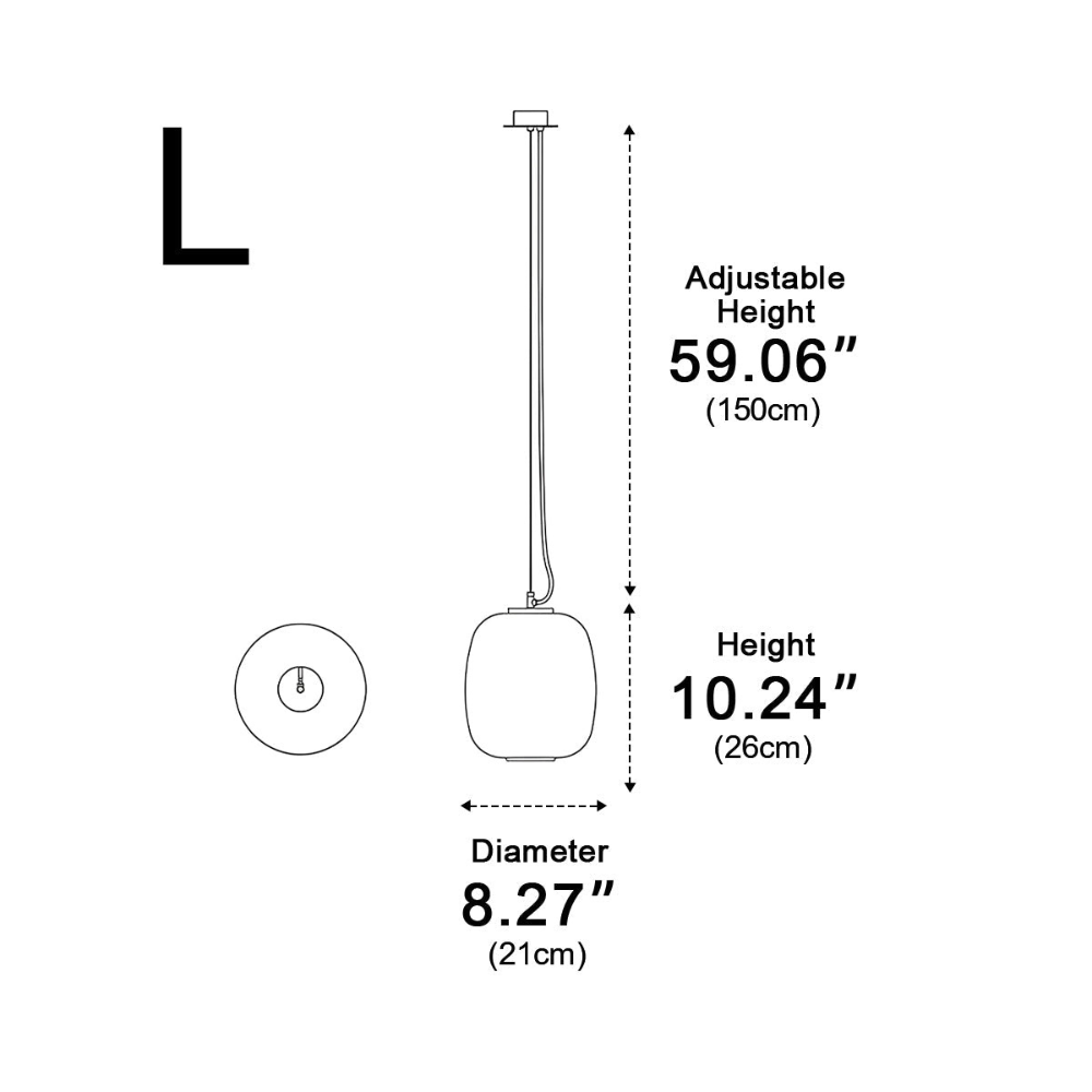 Lámpara Colgante Elegante para Exteriores - Luz de Pendiente Japonesa Impermeable