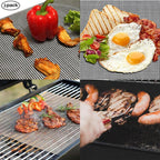 Grillfine Red de Parrilla / Alfombrilla para Parrilla | Antiadherente y Reutilizable | Resistente al Calor hasta 370 °C | Para Carne, Pescado y Verduras