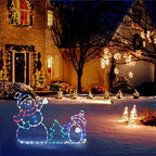 WinterJoy - Decoración LED de lucha de bolas de nieve para un ambiente navideño juguetón