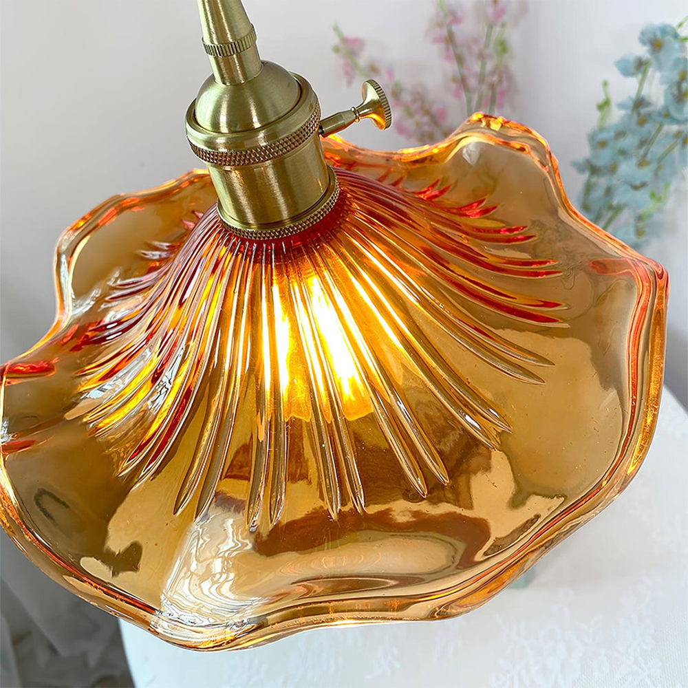 Lámpara colgante decorativa | Vidrio | Forma de flor