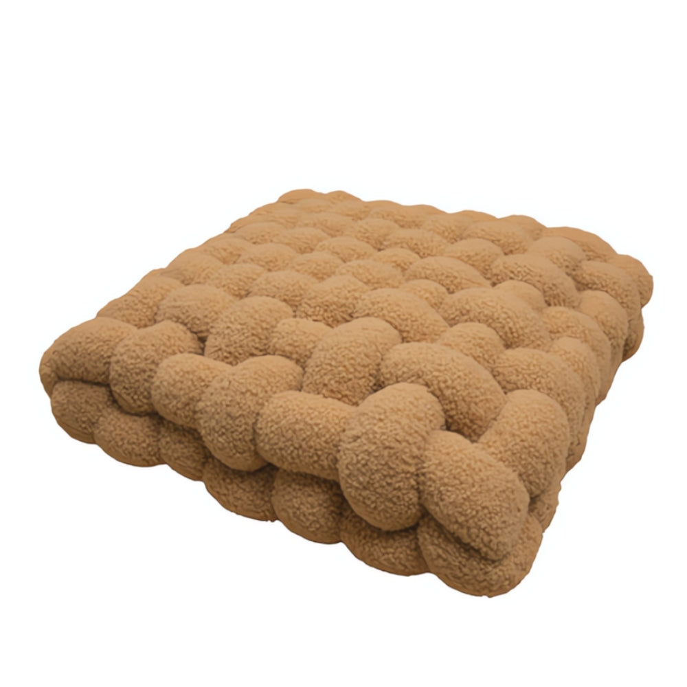 Cojín Boucle de Nudo de Tela Acolchada