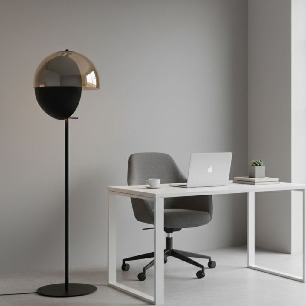 Lámpara de Pie Moderna Neralith Soma - Elegante Lámpara de Cristal para Sala de Estar