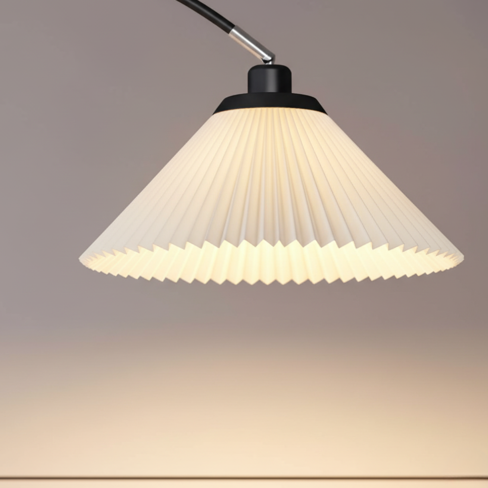 Valoura | Lámpara de Pie Elegante con Arco Ajustable y Luz Tri-Color para Sala de Estar o Dormitorio