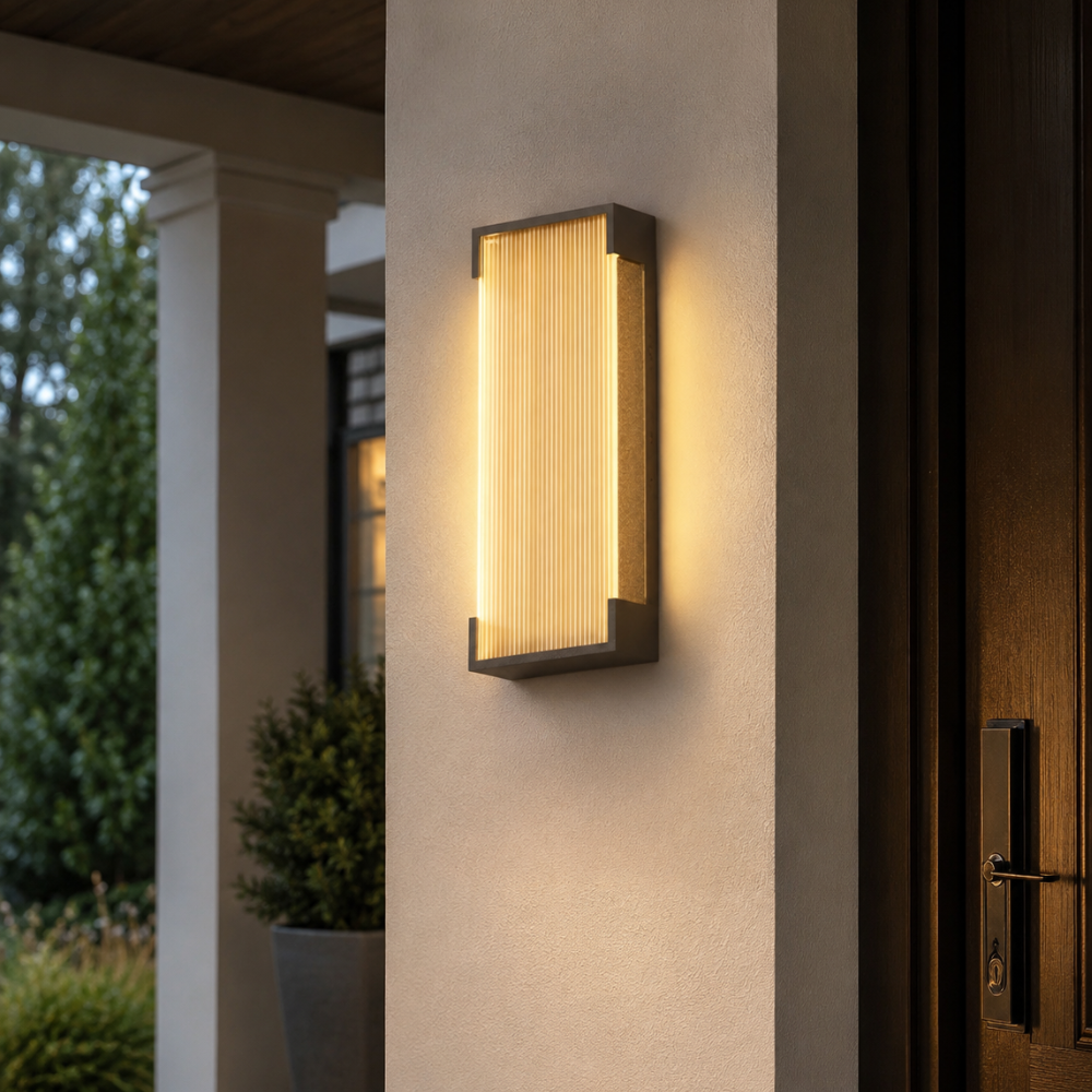 Luz de Pared Exterior Elegante - Aplique LED Regulable de Acero Inoxidable