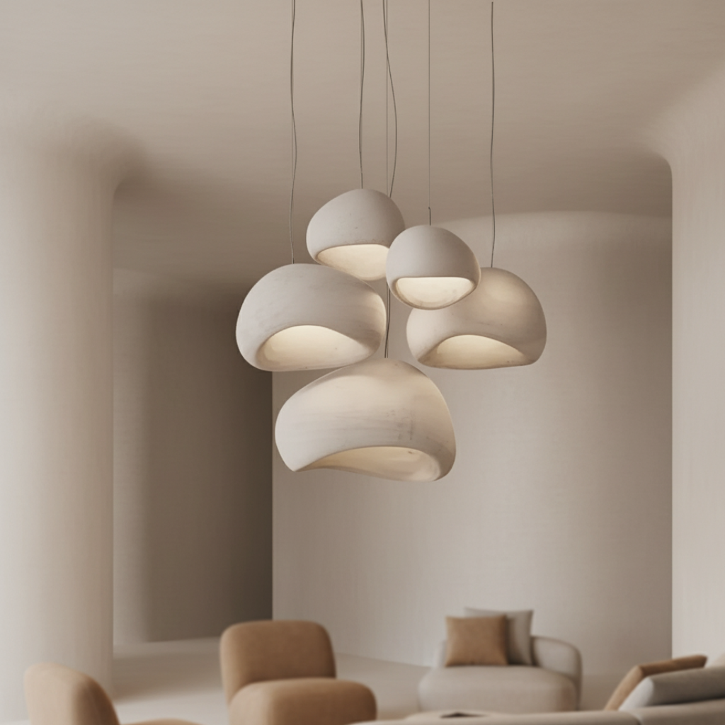 Galet Air - Lámpara Colgante Escultural Orgánica para Iluminación Ambiental