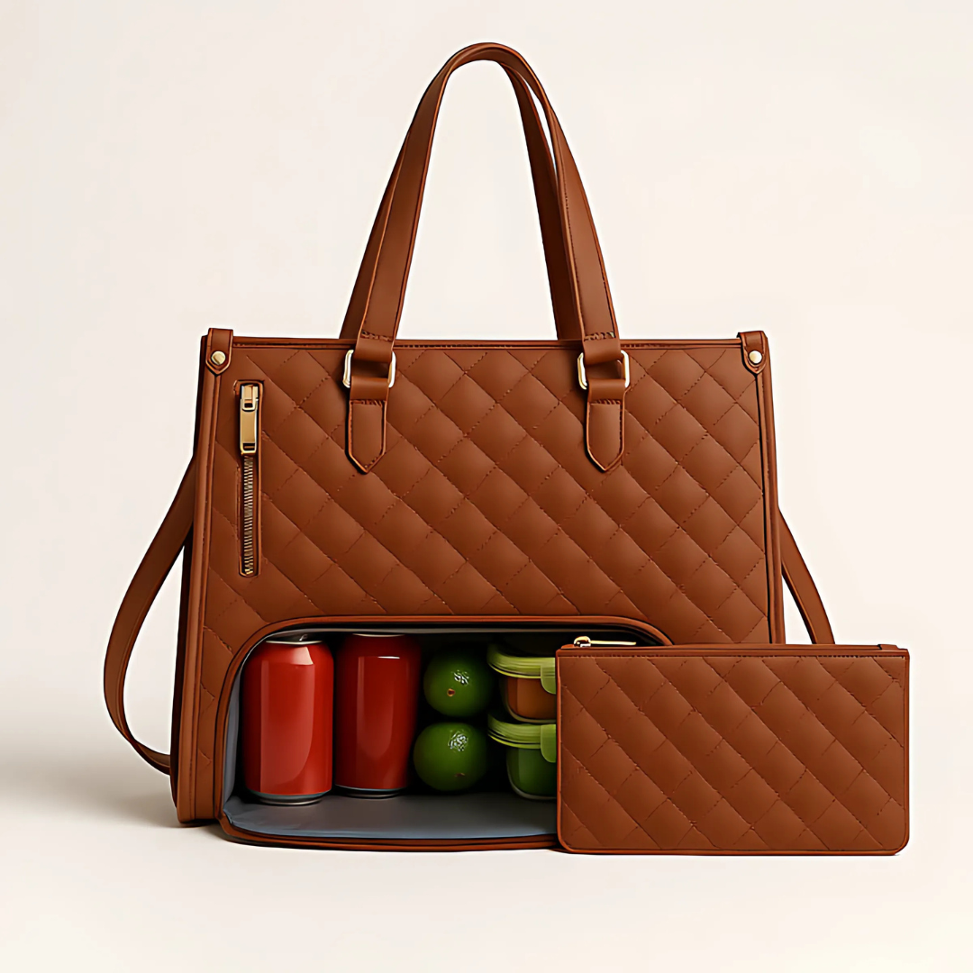 Bolso de mano para mujer 3-en-1 con compartimento para ordenador portátil