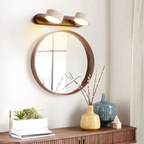 Aplique de Pared de Travertino Elegante con Focos Ajustables