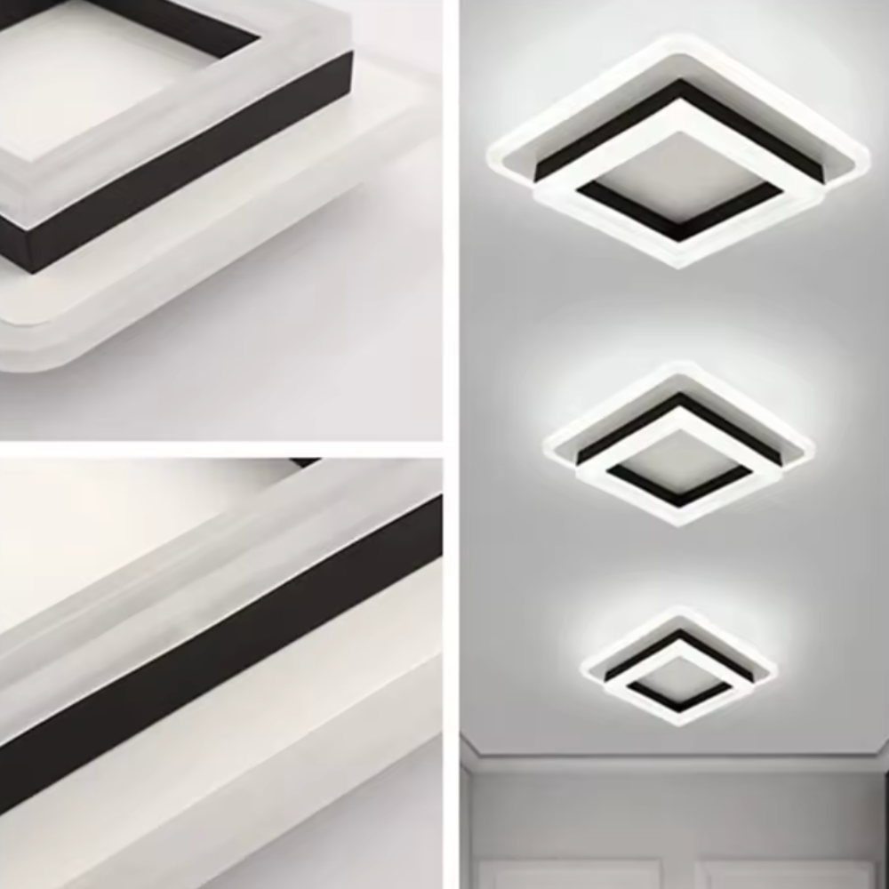 Luz de Techo Cuadrada Moderna - Iluminación LED Eficiente en Energía