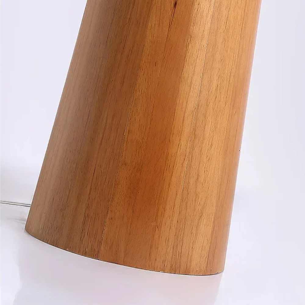 Lámpara de Suelo Moderna Alvin - Elegante Lámpara de Madera de Pie con Pantalla Asimétrica