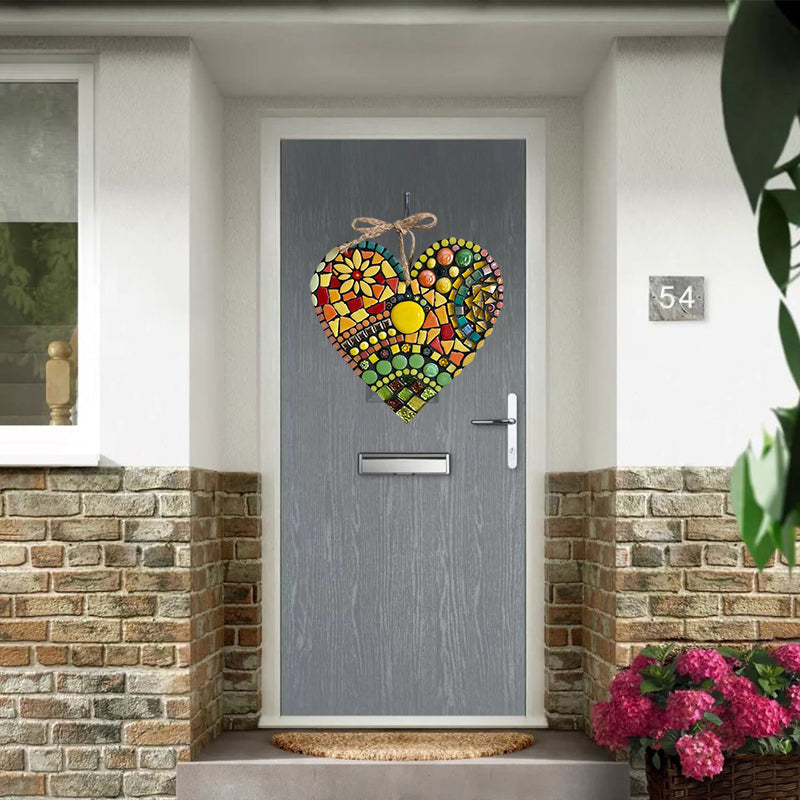 Gran Decoración de Corazón de Mosaico para Jardín