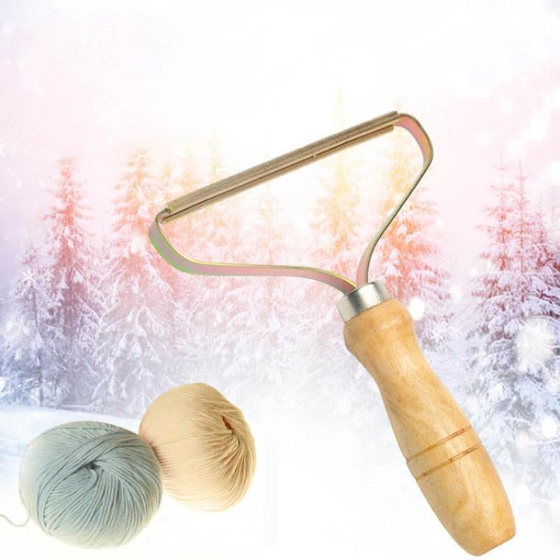 Removedor de Pelusas Manual | Cabezal de Precisión de Cobre | Mango de Madera Natural | Afeitadora Textil Sin Batería para Cachemira, Lana y Muebles Tapizados | Extractor de Pilling