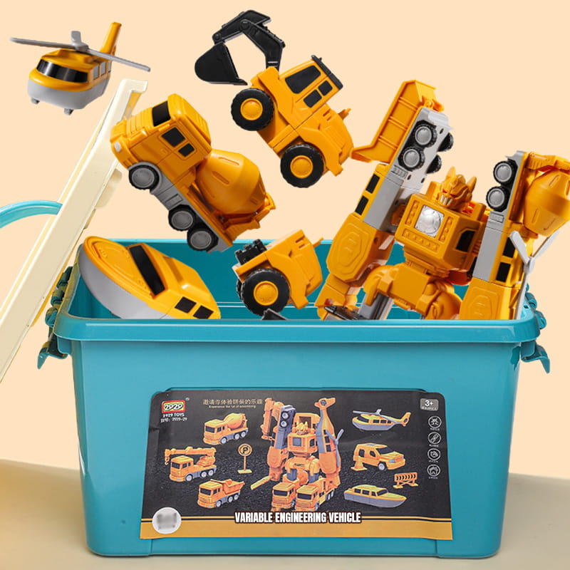 MagnaBuild – Set de vehículos de construcción magnéticos creativos | 50% DESCUENTO