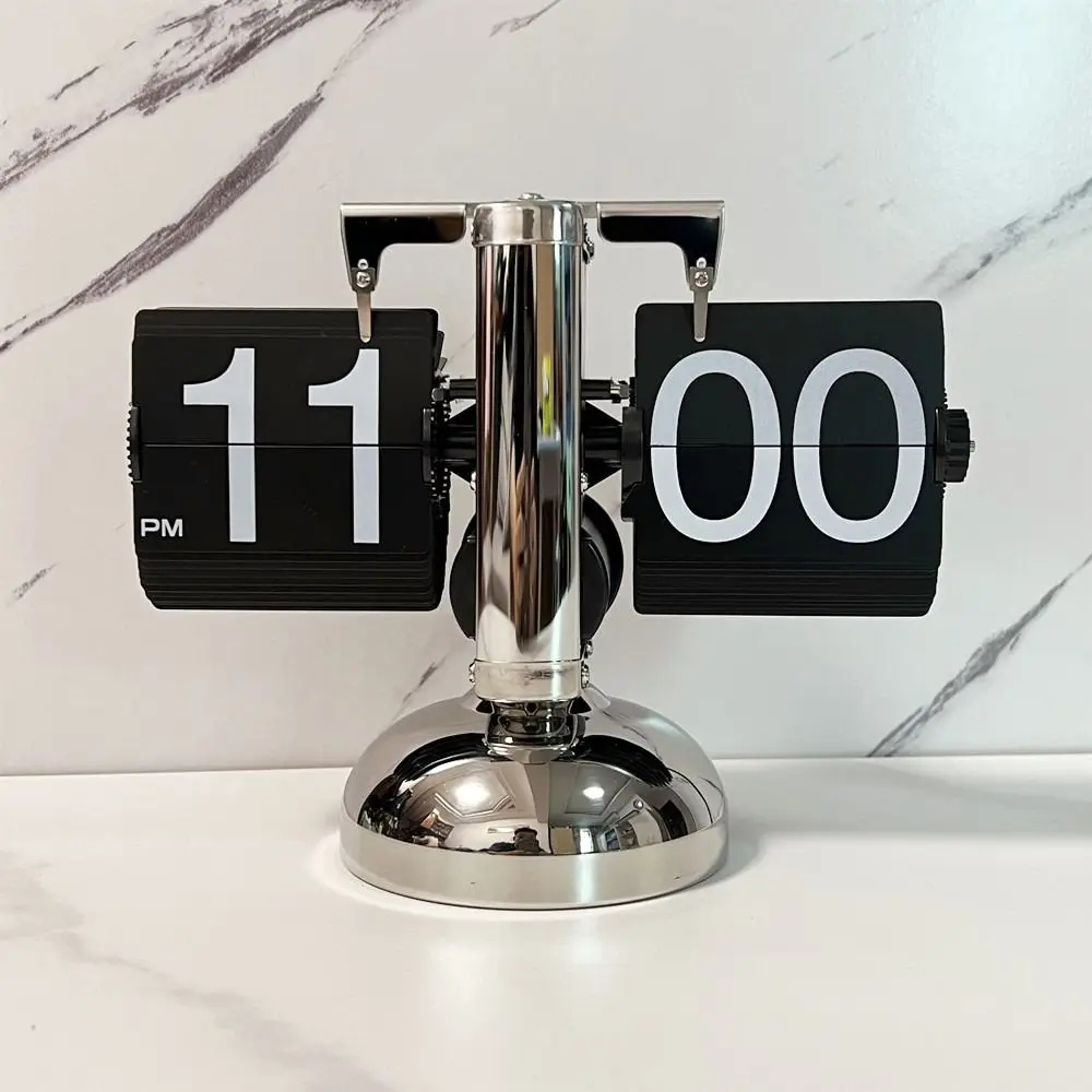 Reloj de Pared Retro Moderno - Elegante Reloj de Acero Inoxidable para Decoración del Hogar