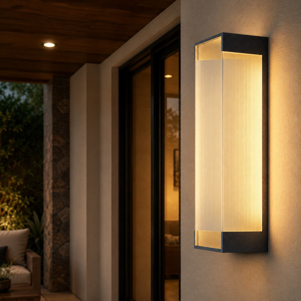 Luz de Pared Exterior Elegante - Aplique LED Regulable de Acero Inoxidable