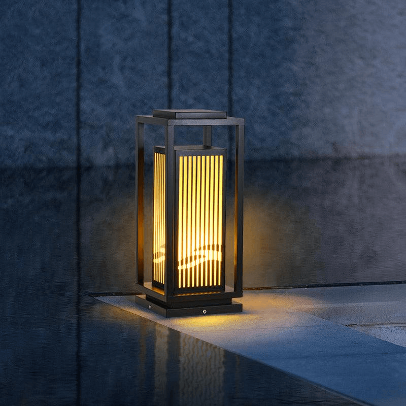 Luz de Poste Solar LED para Exterior, Lámpara de Jardín Impermeable