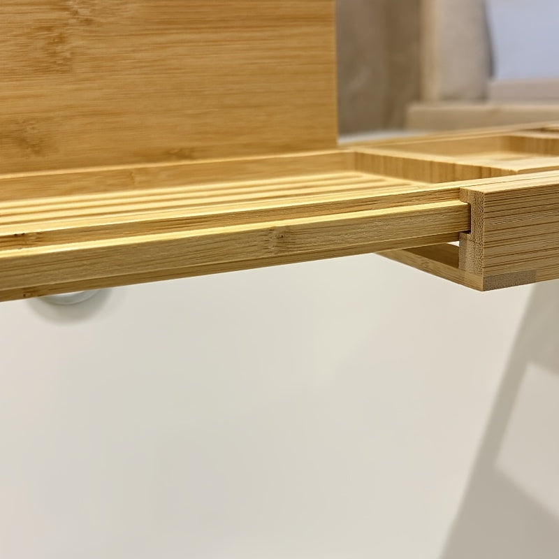 BambooLux - Bandeja extensible para bañera para una relajación similar a un spa
