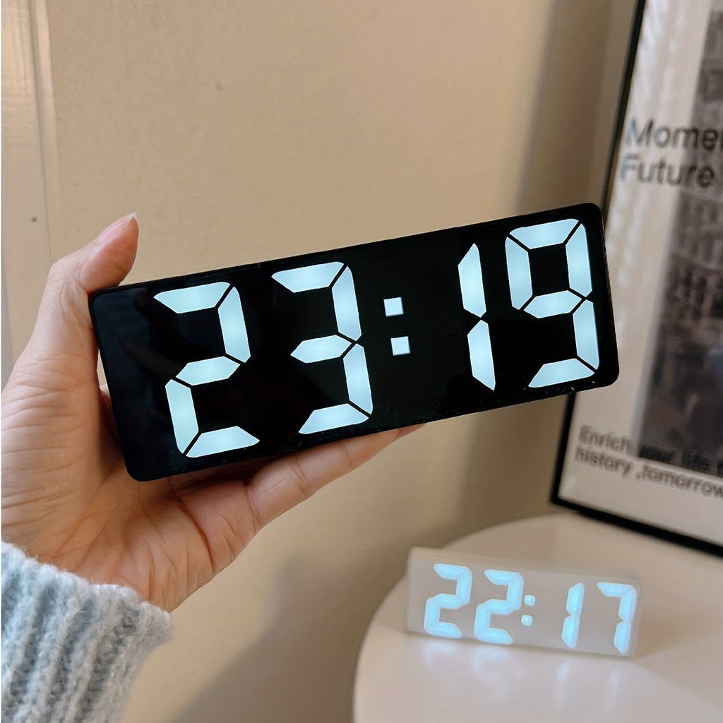 Reloj Despertador Digital LED con Pantalla de Temperatura y Brillo Ajustable