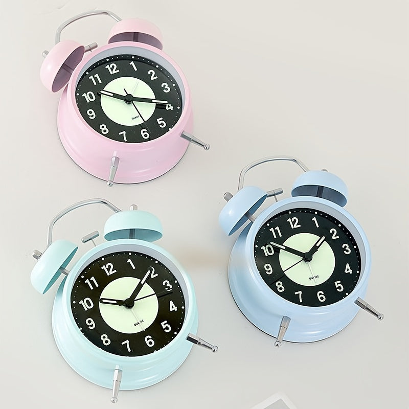 Skanto | LuminousTime - Reloj despertador de metal elegante con suave iluminación para mañanas y noches tranquilas