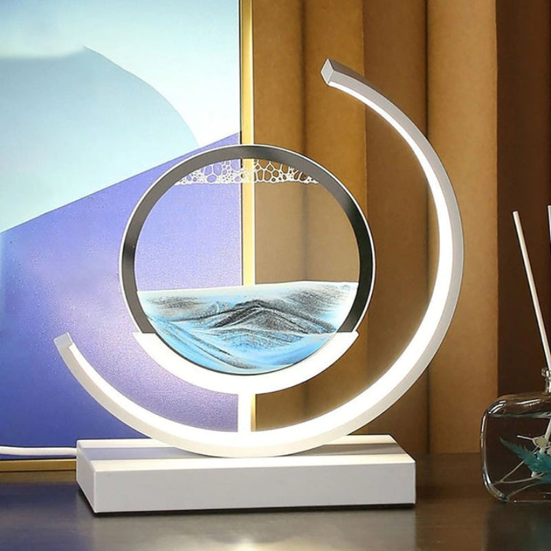 Lámpara de mesa de arte en arena tranquilizante - Decoración hogareña relajante