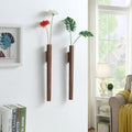 Jarrón de madera con tubo de vidrio 41 cm