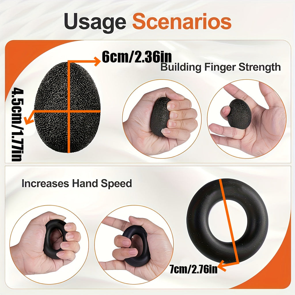 Conjunto de Entrenadores de Mano PowerGrip – 5 en 1 para Manos y Antebrazos Fuertes