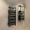 Estante de Toallas Industrial con Estantes – Mueble de Pared Elegante y Funcional