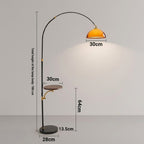 Lámpara de Pie Ventoro Arc - Lámpara Moderna de Pie con Pantalla de Domo Cálido para Sala de Estar