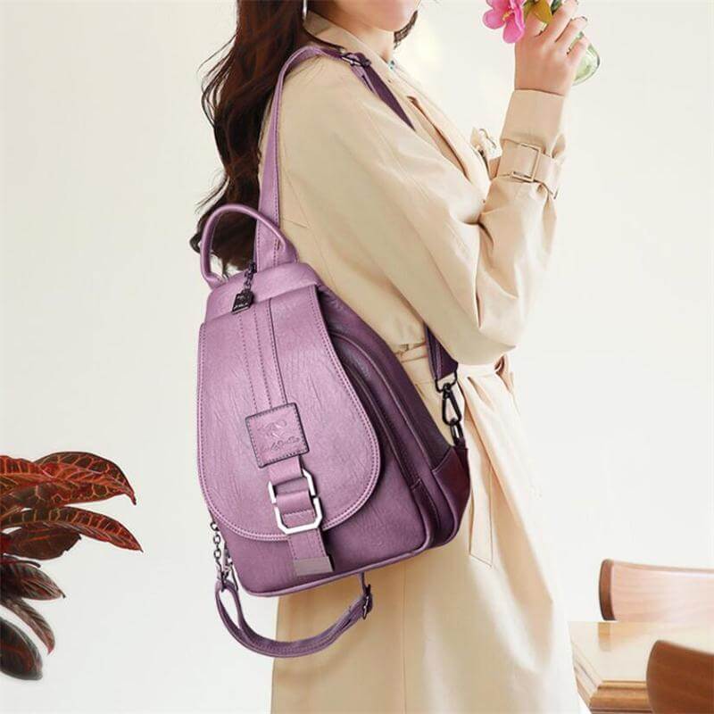 Mochila de piel para mujeres