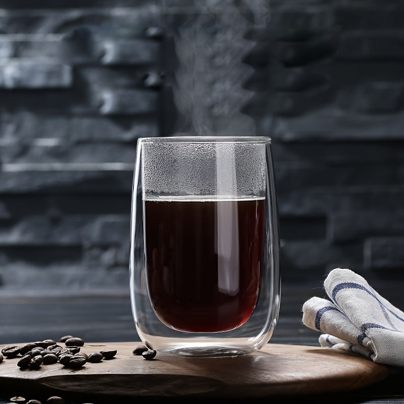 Juego de 4 Vasos de Doble Pared – Vaso de 350ml para Bebidas Calientes y Frías