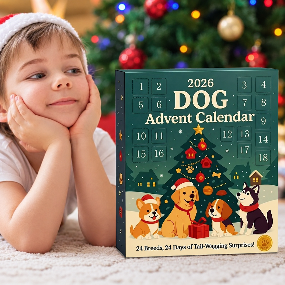 DOGMAS – Calendario de Adviento para perros con 24 juguetes festivos
