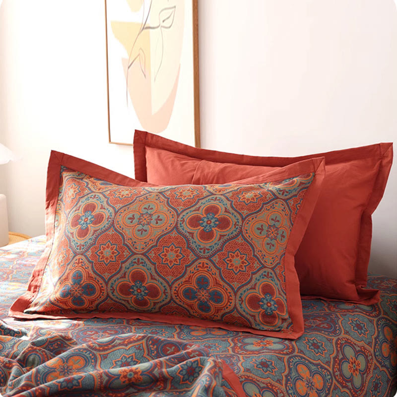 Colcha de Algodón Reversible con Patrón de Flores de Pétalos – Ropa de Cama para Verano y Todas las Temporadas, Disponible en Tamaños Individual, Doble, Reina y Rey