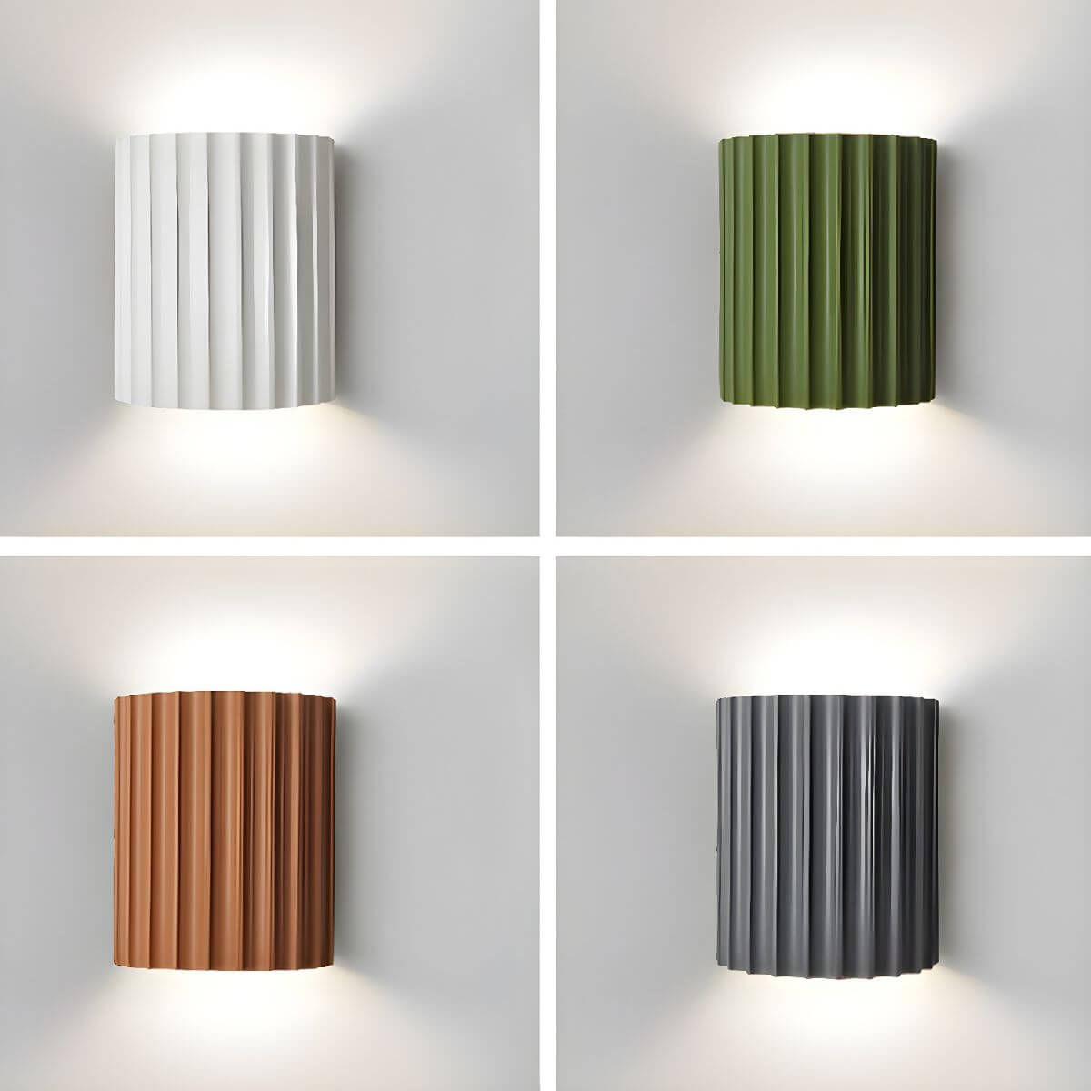 Aplique de Pared Moderno Semicircular de Resina