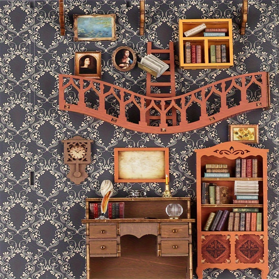 Casa de Libros Mágica – Rompecabezas de Madera 3D para Constructores Creativos