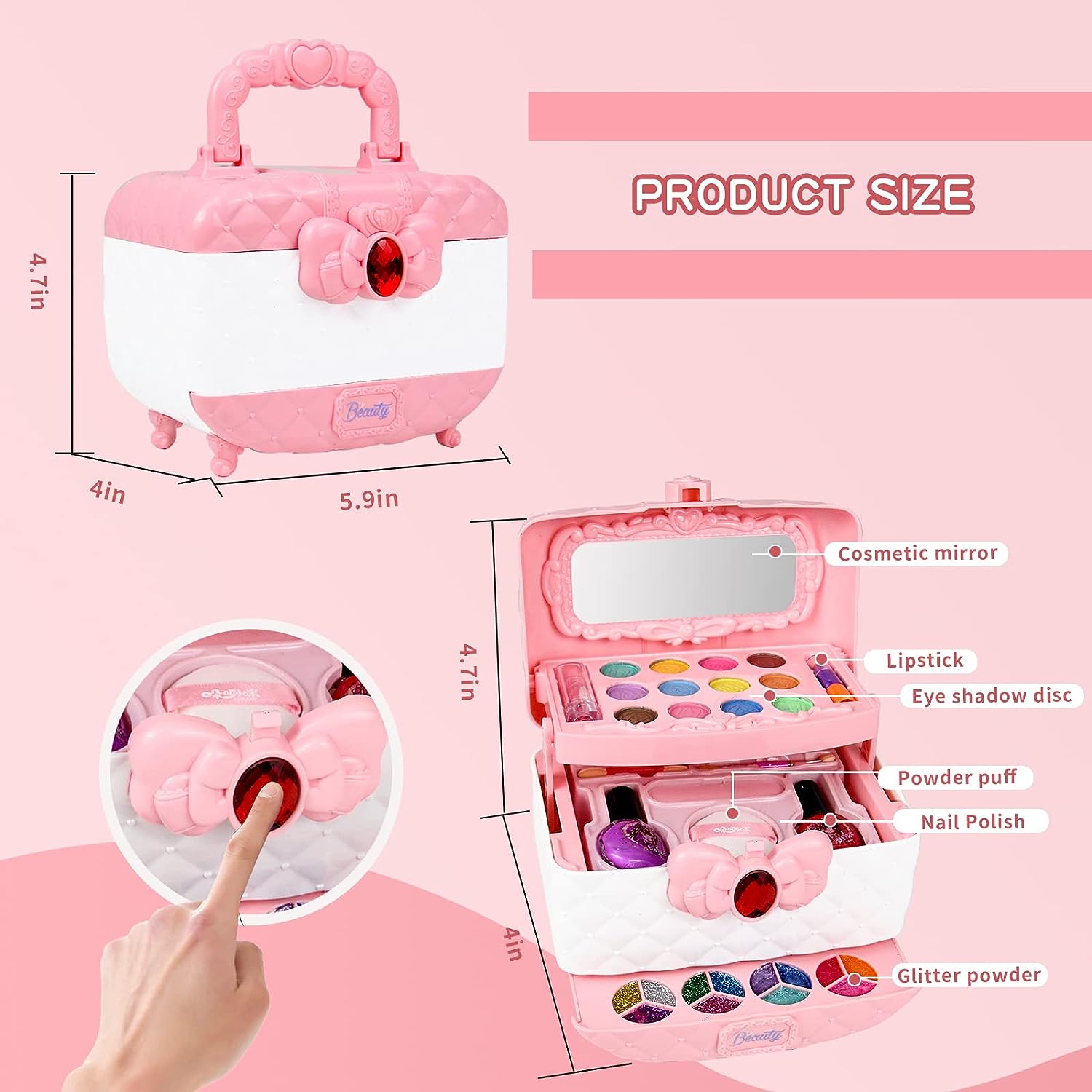 Juego de Maquillaje Lavable para Niños - Seguro y Divertido