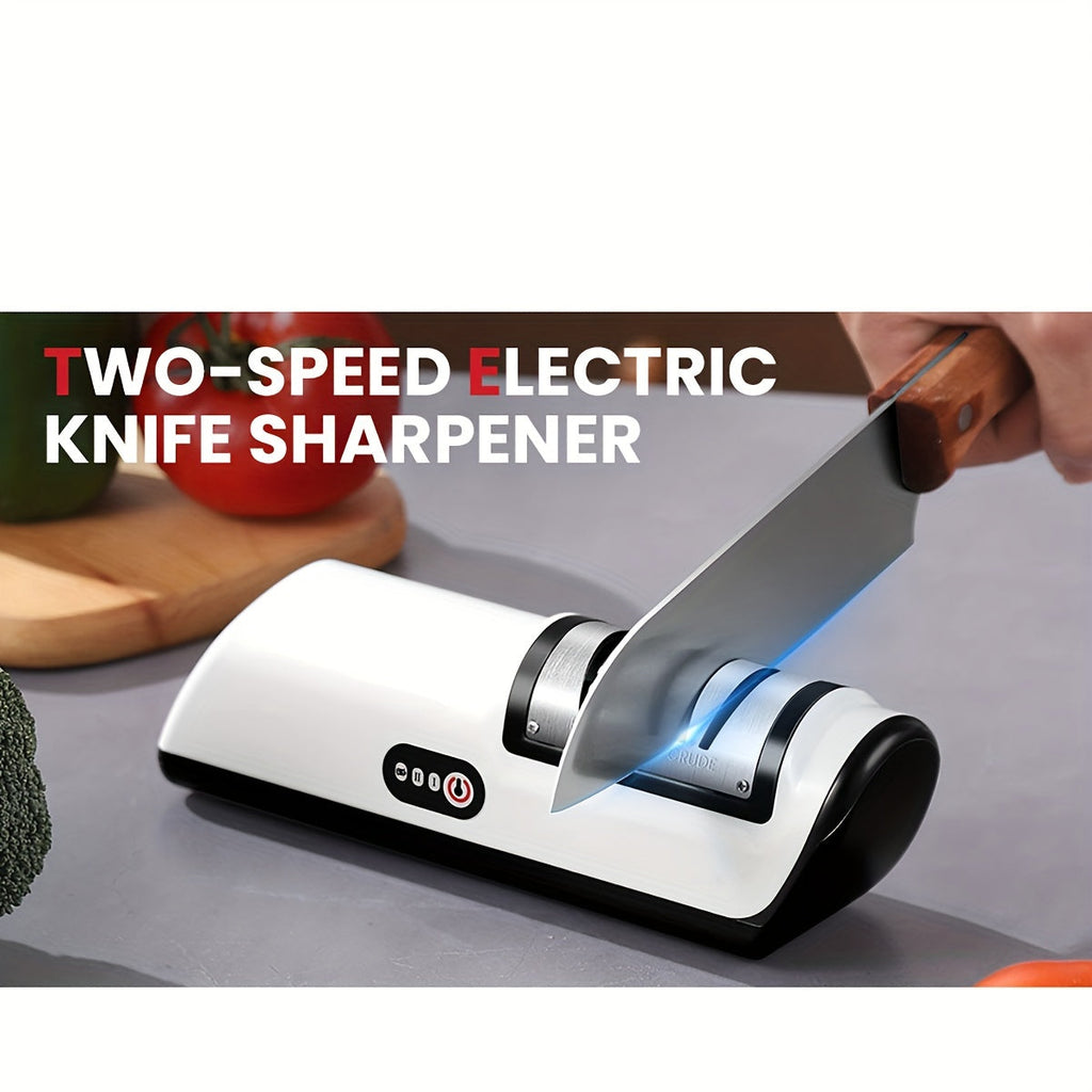 Afilador de Cuchillos Eléctrico - Afilador de Cocina con Función de Carga Automática y 2 Ajustes para un Corte Perfecto