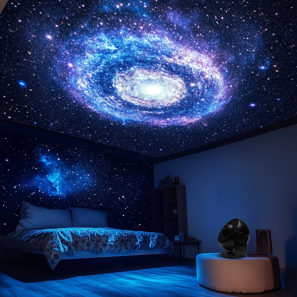 Proyector de Estrellas Galaxy – Impresionante Proyección Espacial LED con Función de Temporizador